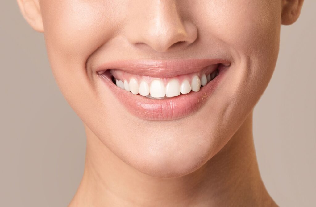 A close up of a healthy smile.